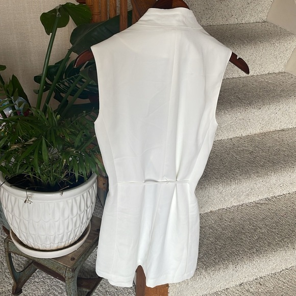 Lila Rose White Sleeveless Wrap Mini Dress - Picture 8 of 13